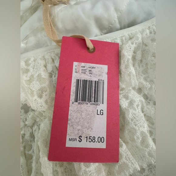 Chelsea & Violet Ivory One Shoulder Lace Tiered Ruffle Dress - Picture 3 of 6